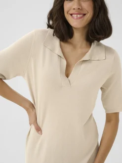 Kaffe Damen Kleid KAlizza in beige