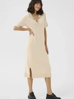 Kaffe Damen Kleid KAlizza in beige