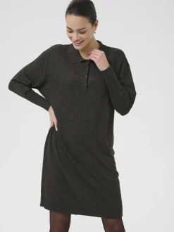 Kaffe Damen Kleid KAlizza in grau