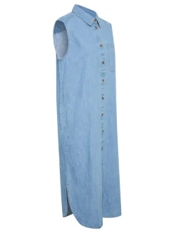 Kaffe Damen Kleid KAlouise in blau