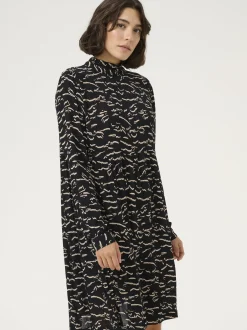 Kaffe Damen Kleid KAluna in schwarz