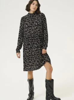 Kaffe Damen Kleid KAluna in schwarz