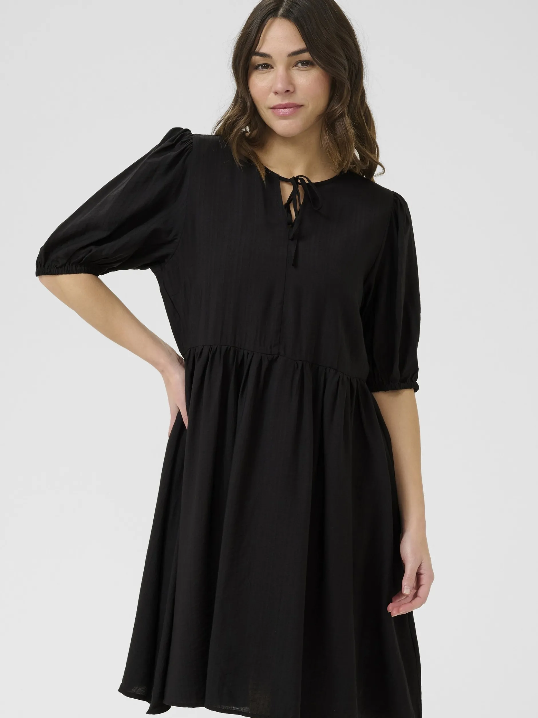 Kaffe Damen Kleid KAmariana in schwarz