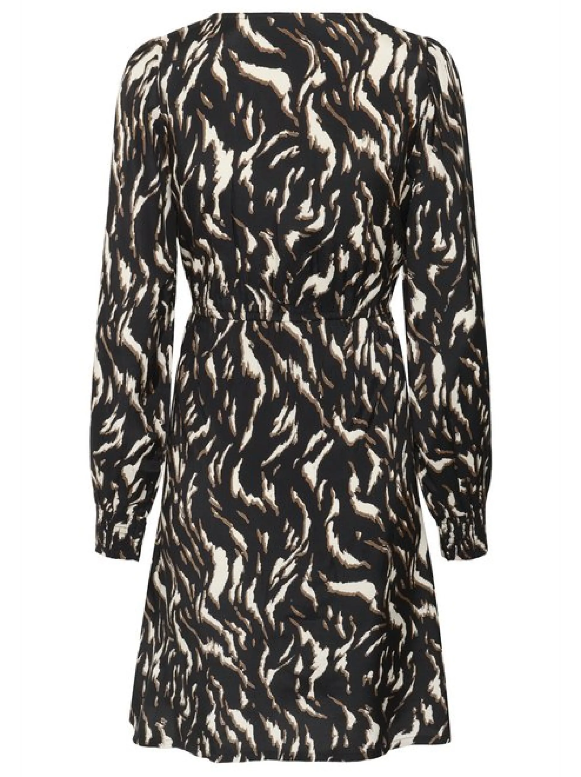 Kaffe Damen Kleid KAmille Elastische Taille in schwarz