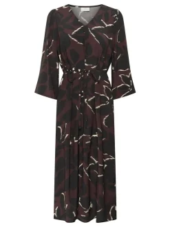 Kaffe Damen Kleid KAmille in bordeaux