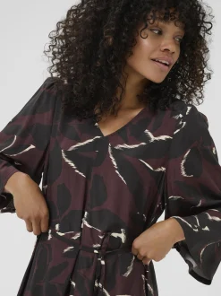 Kaffe Damen Kleid KAmille in bordeaux