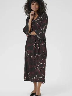 Kaffe Damen Kleid KAmille in bordeaux