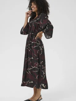 Kaffe Damen Kleid KAmille in bordeaux