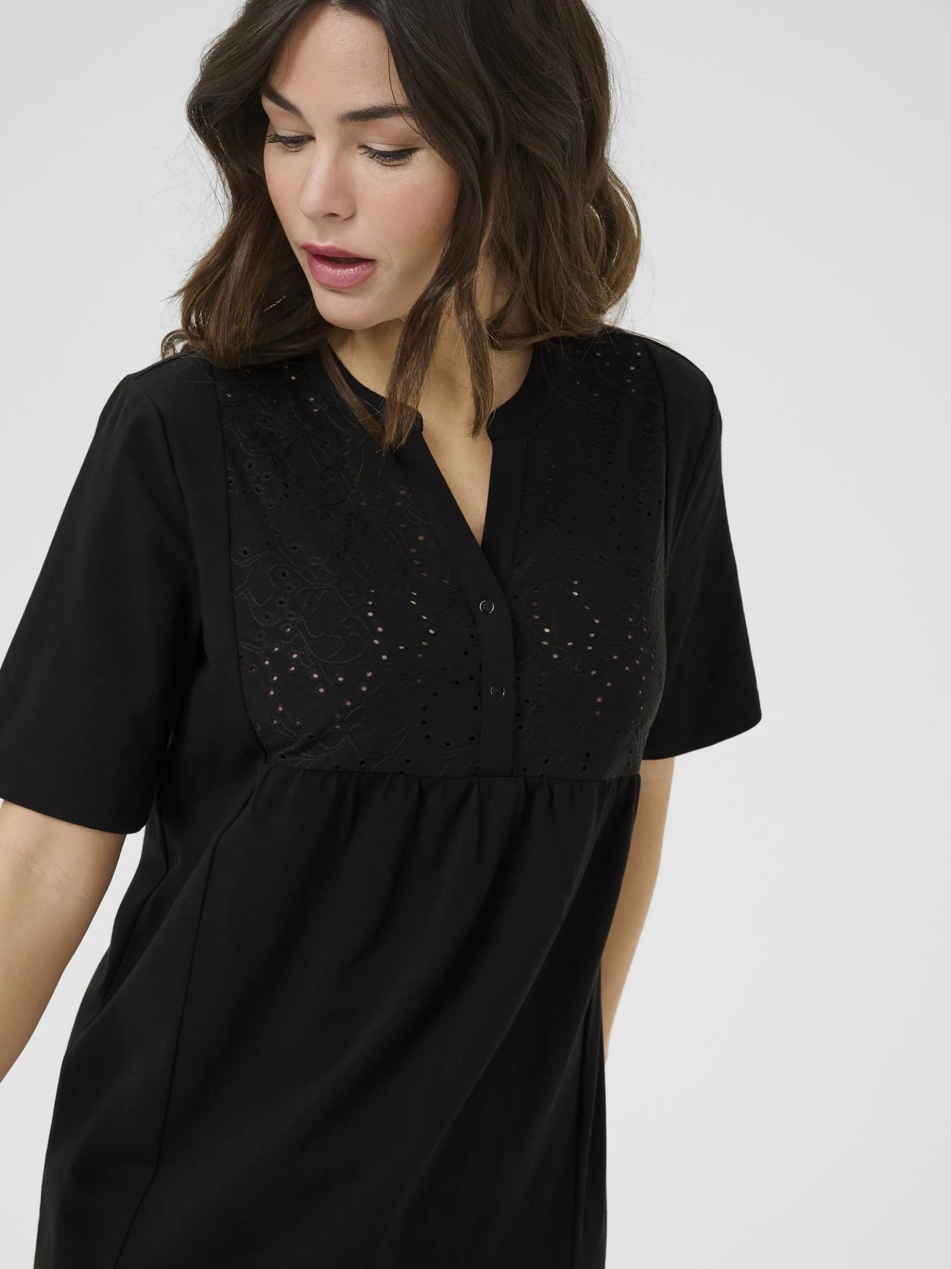 Kaffe Damen Kleid KAmiranda in schwarz