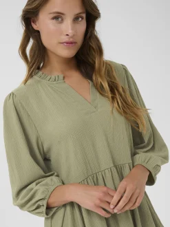 Kaffe Damen Kleid KAmolly in grün