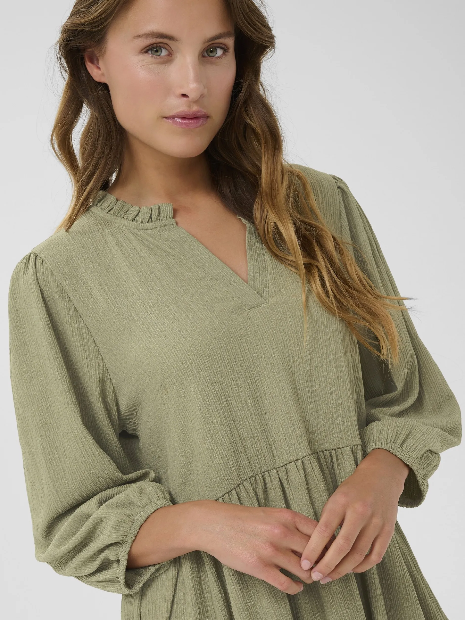 Kaffe Damen Kleid KAmolly in grün