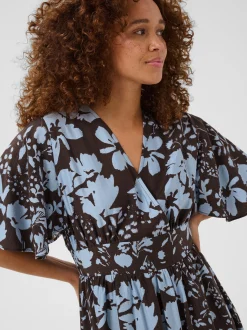 Kaffe Damen Kleid KAnadira in braun