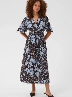 Kaffe Damen Kleid KAnadira in braun