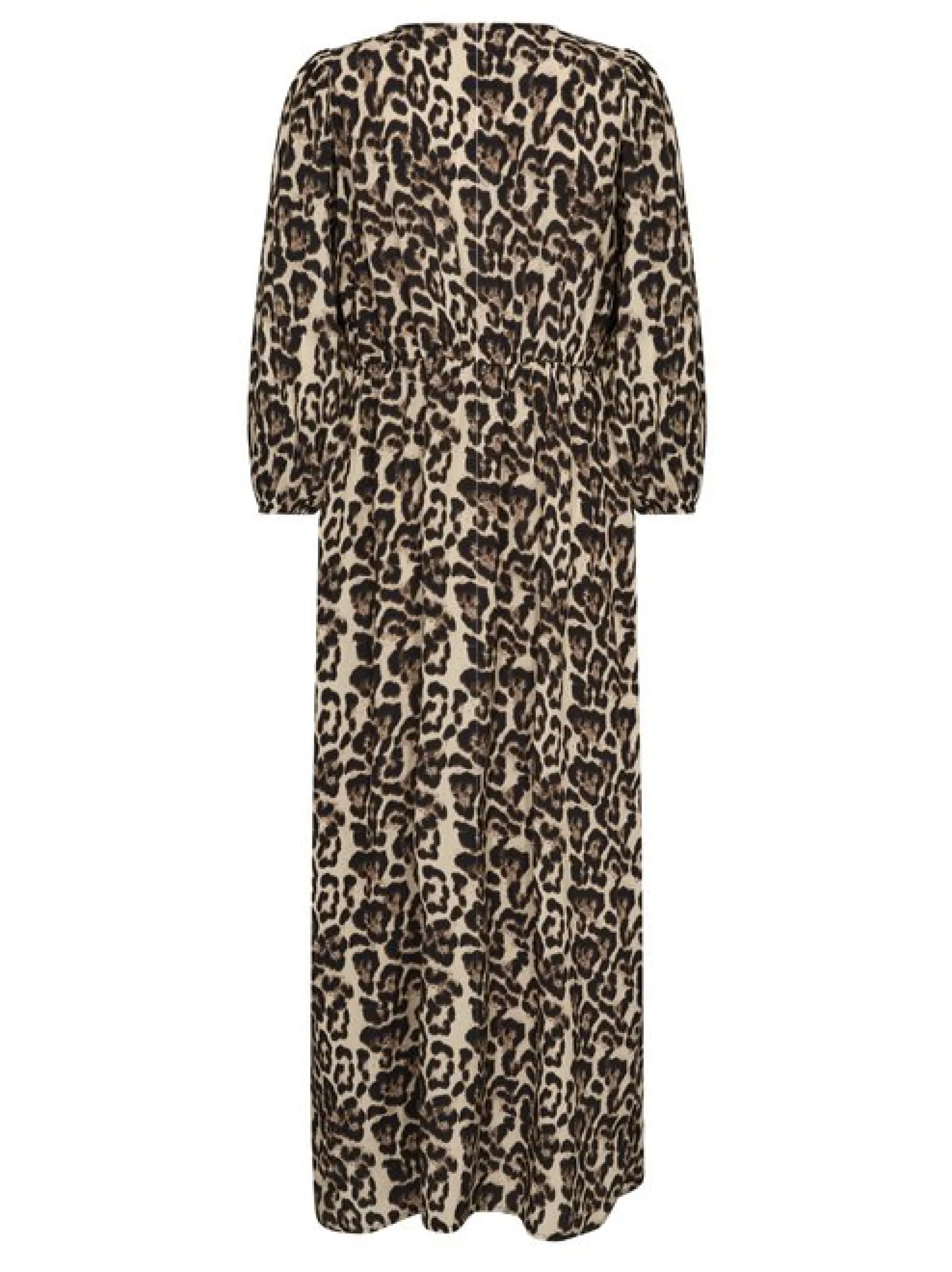 Kaffe Damen Kleid KApedra Elastische Taille in beige schwarz