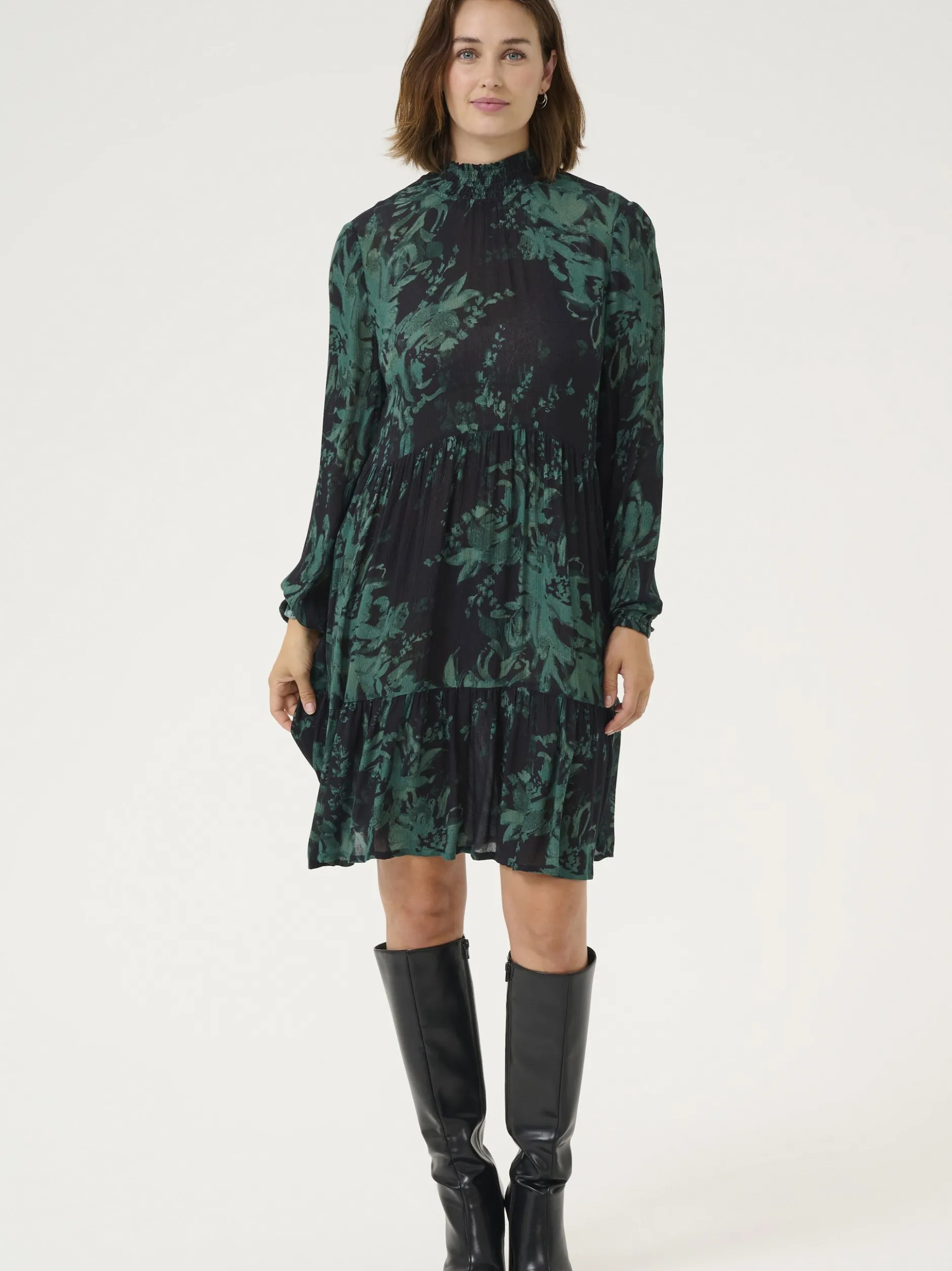 Kaffe Damen Kleid - KArikka in schwarz