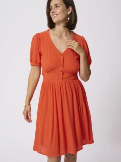 Kaffe Damen Kleid KAronna in orange