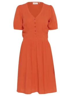 Kaffe Damen Kleid KAronna in orange