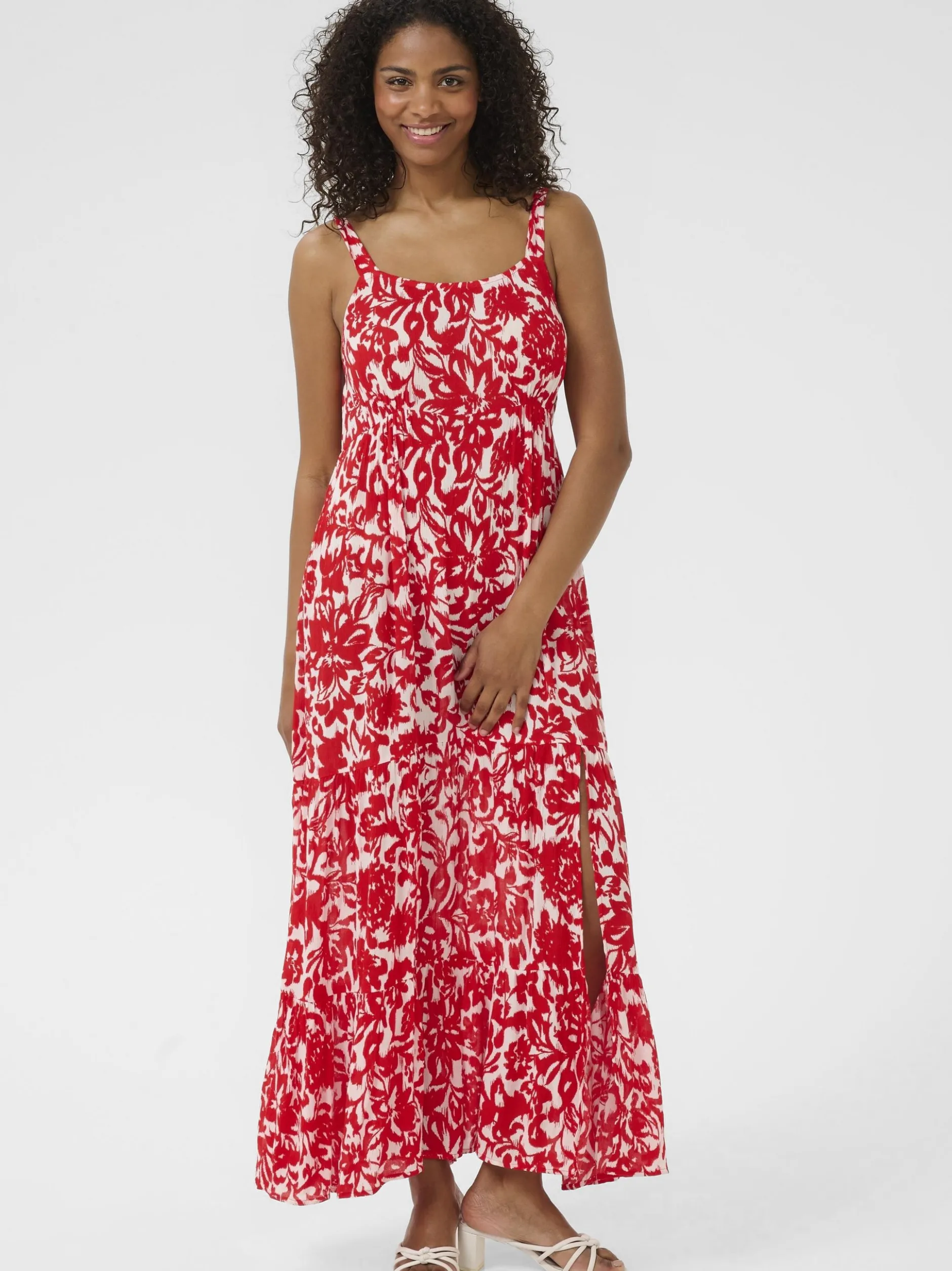 Kaffe Damen Kleid KAvalery in rot