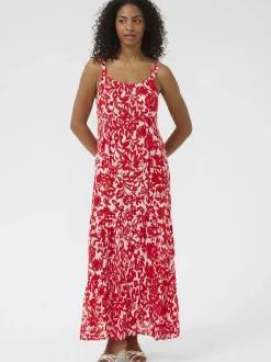 Kaffe Damen Kleid KAvalery in rot