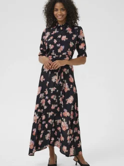 Kaffe Damen Kleid KAvelana in schwarz