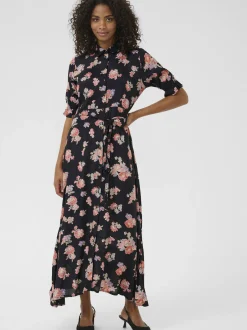 Kaffe Damen Kleid KAvelana in schwarz