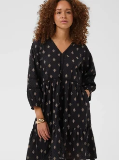 Kaffe Damen Kleid KAwila in schwarz