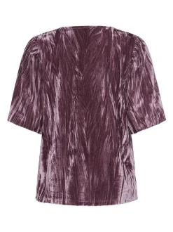 Kaffe Damen Kurzarm-Bluse KAelva in lila