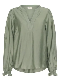 Kaffe Damen Langarm-Bluse KAmariana in grün