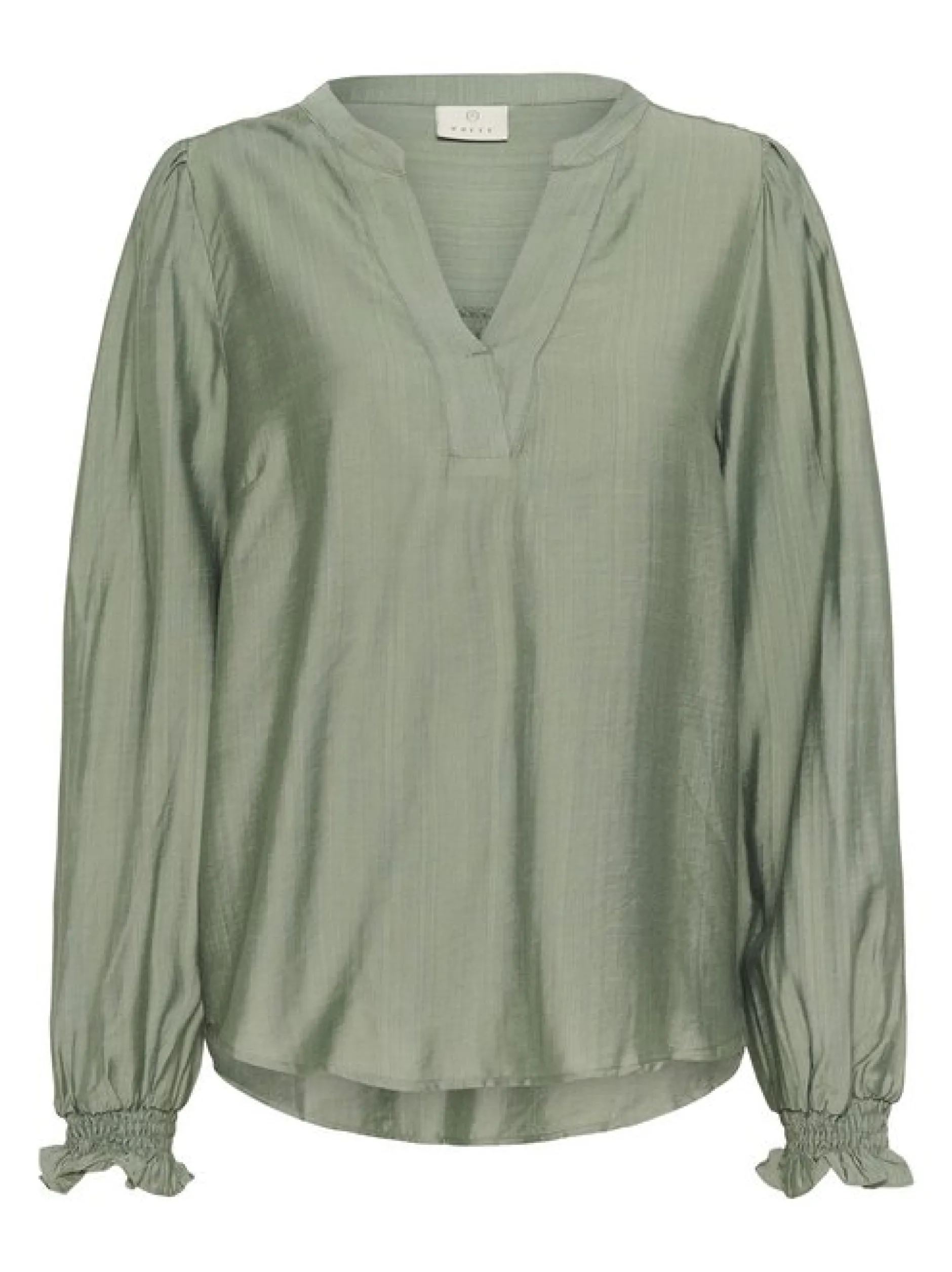 Kaffe Damen Langarm-Bluse KAmariana in grün