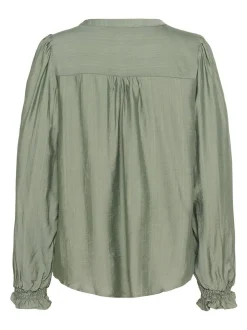 Kaffe Damen Langarm-Bluse KAmariana in grün
