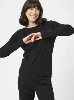Kaffe Damen Langarmshirt KAminna in schwarz