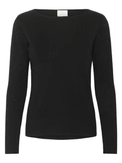 Kaffe Damen Langarmshirt KAminna in schwarz