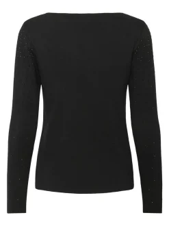 Kaffe Damen Langarmshirt KAminna in schwarz