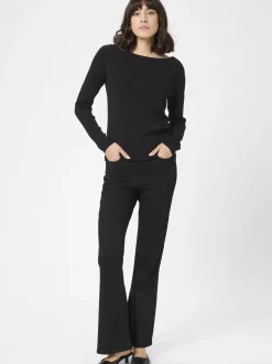 Kaffe Damen Langarmshirt KAminna in schwarz