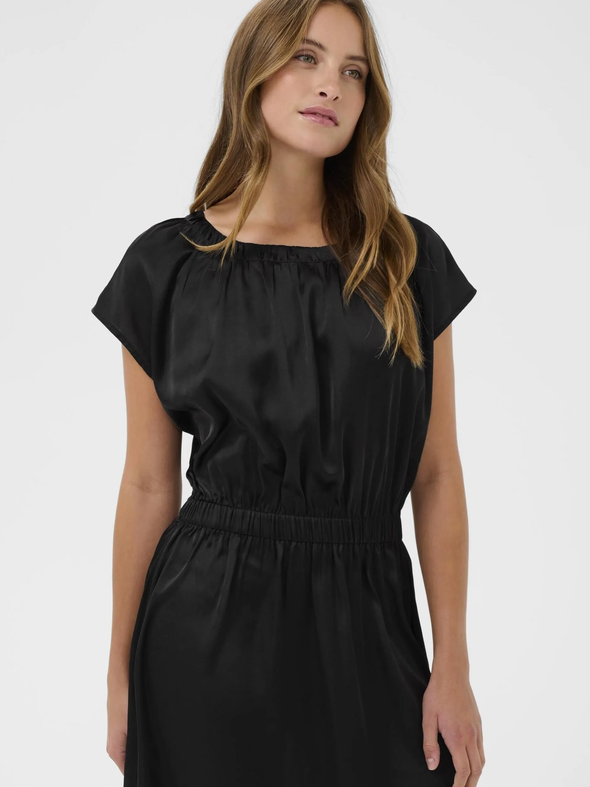 Kaffe Damen Maxikleid KAamara Normale Passform in schwarz