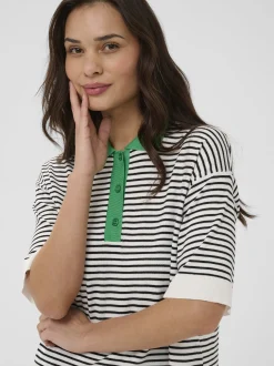Kaffe Damen Poloshirt KAlizza in weiß