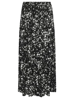 Kaffe Damen Rock KAbeathe Elastische Taille in schwarz