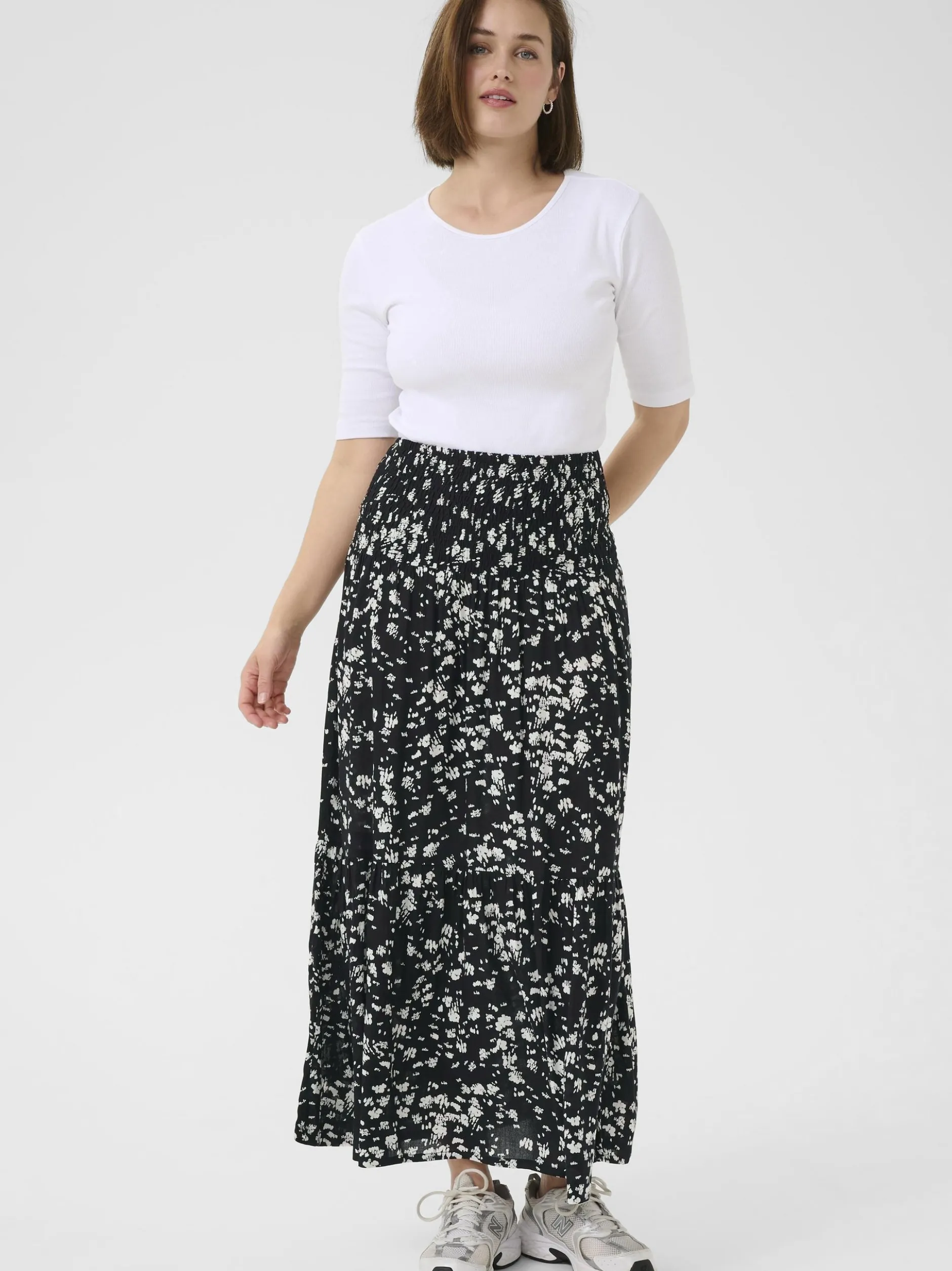 Kaffe Damen Rock KAbeathe Elastische Taille in schwarz