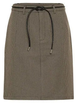 Kaffe Damen Rock KAelyah Hohe Taille in beige