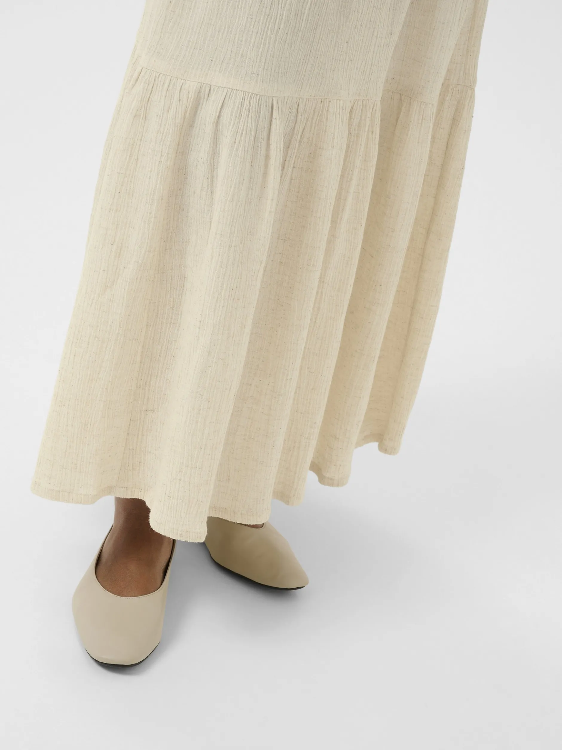 Kaffe Damen Rock KAgitte Elastische Taille in beige