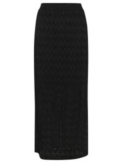 Kaffe Damen Rock KAsmilla Hohe Taille in schwarz