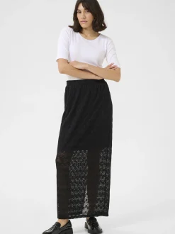 Kaffe Damen Rock KAsmilla Hohe Taille in schwarz