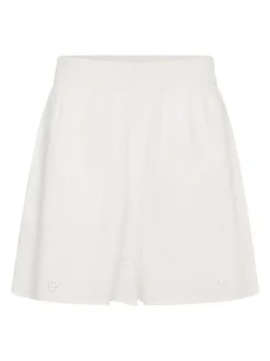 Kaffe Damen Shorts KAfiona Hohe Taille in weiß