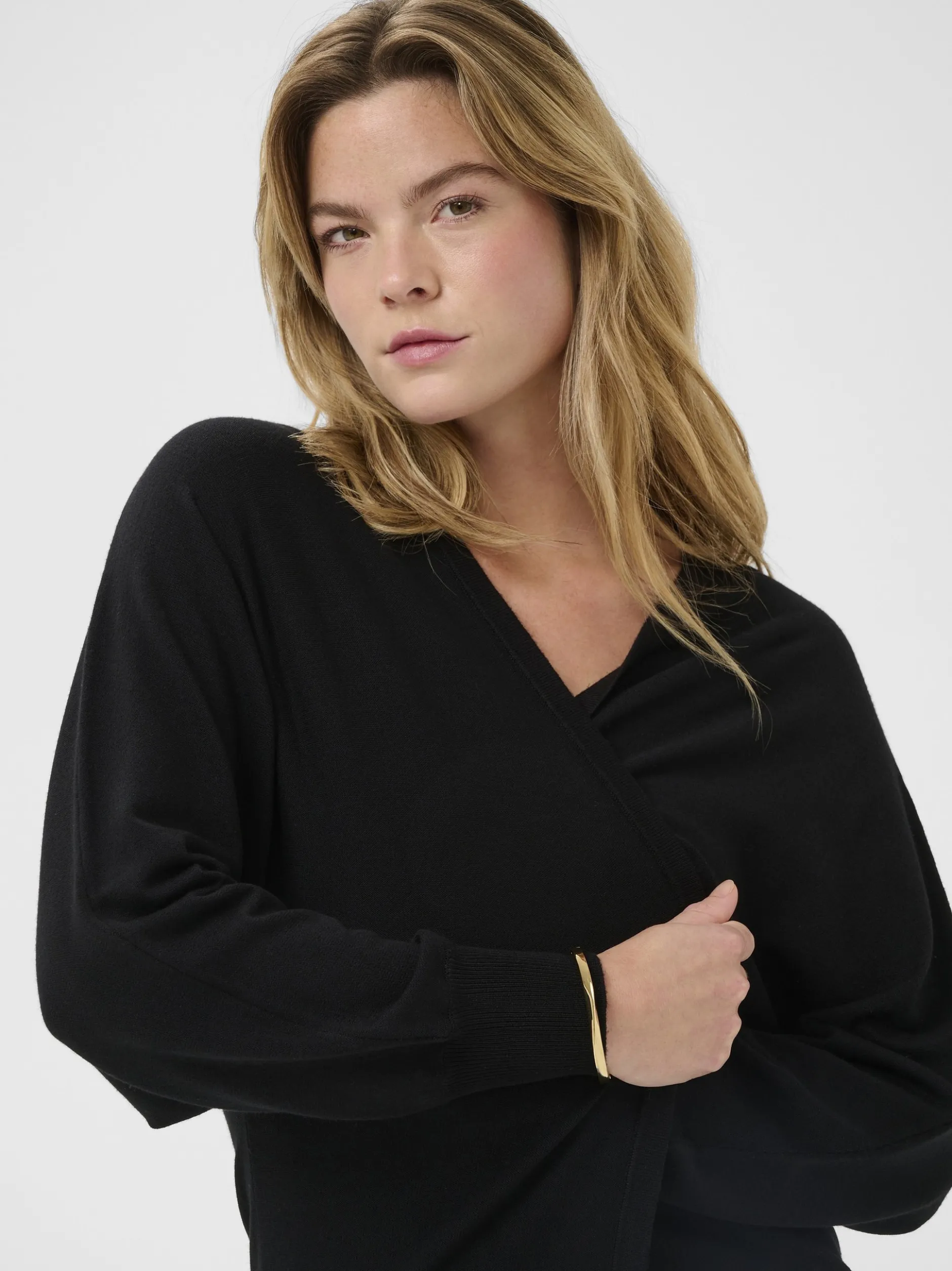 Kaffe Damen Strickjacke KAlizza in schwarz