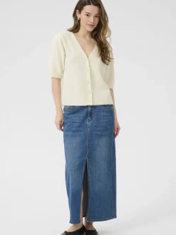 Kaffe Damen Strickjacke KAmarina in ecru