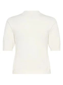 Kaffe Damen Strick-Poloshirt KAlizza in ecru