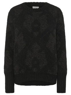 Kaffe Damen Strickpullover KAsandra in schwarz