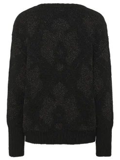 Kaffe Damen Strickpullover KAsandra in schwarz