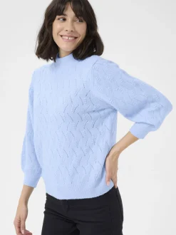 Kaffe Damen Strickpullover KArita in blau