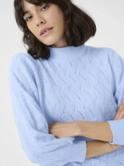 Kaffe Damen Strickpullover KArita in blau